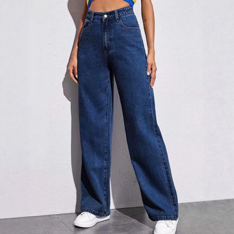 Pantalon droit ample et décontracté