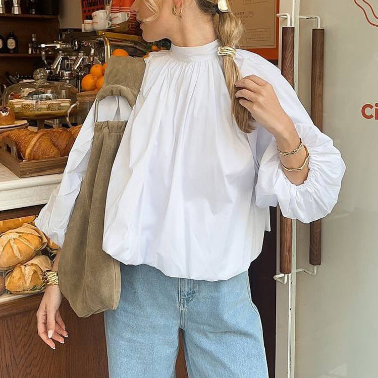 Blouse blanche à manches longues