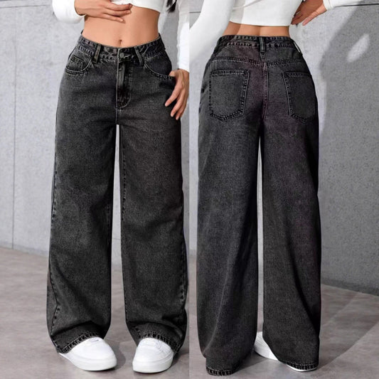 Pantalon droit ample et décontracté