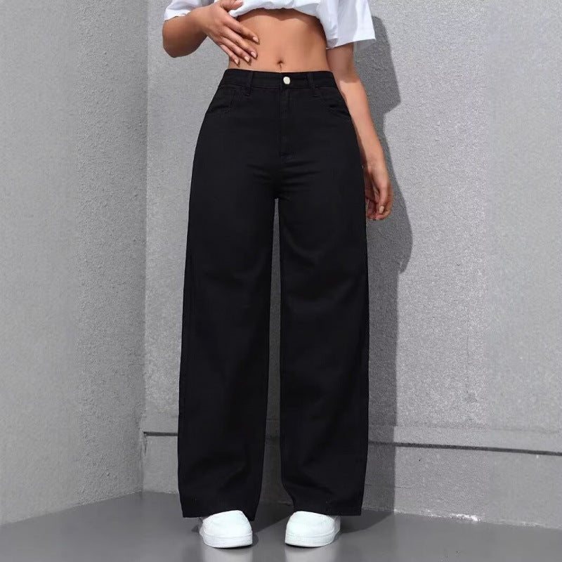 Pantalon droit ample et décontracté